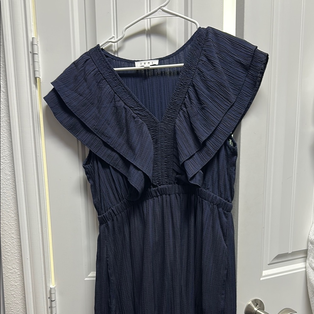 THML Navy Textured Dress